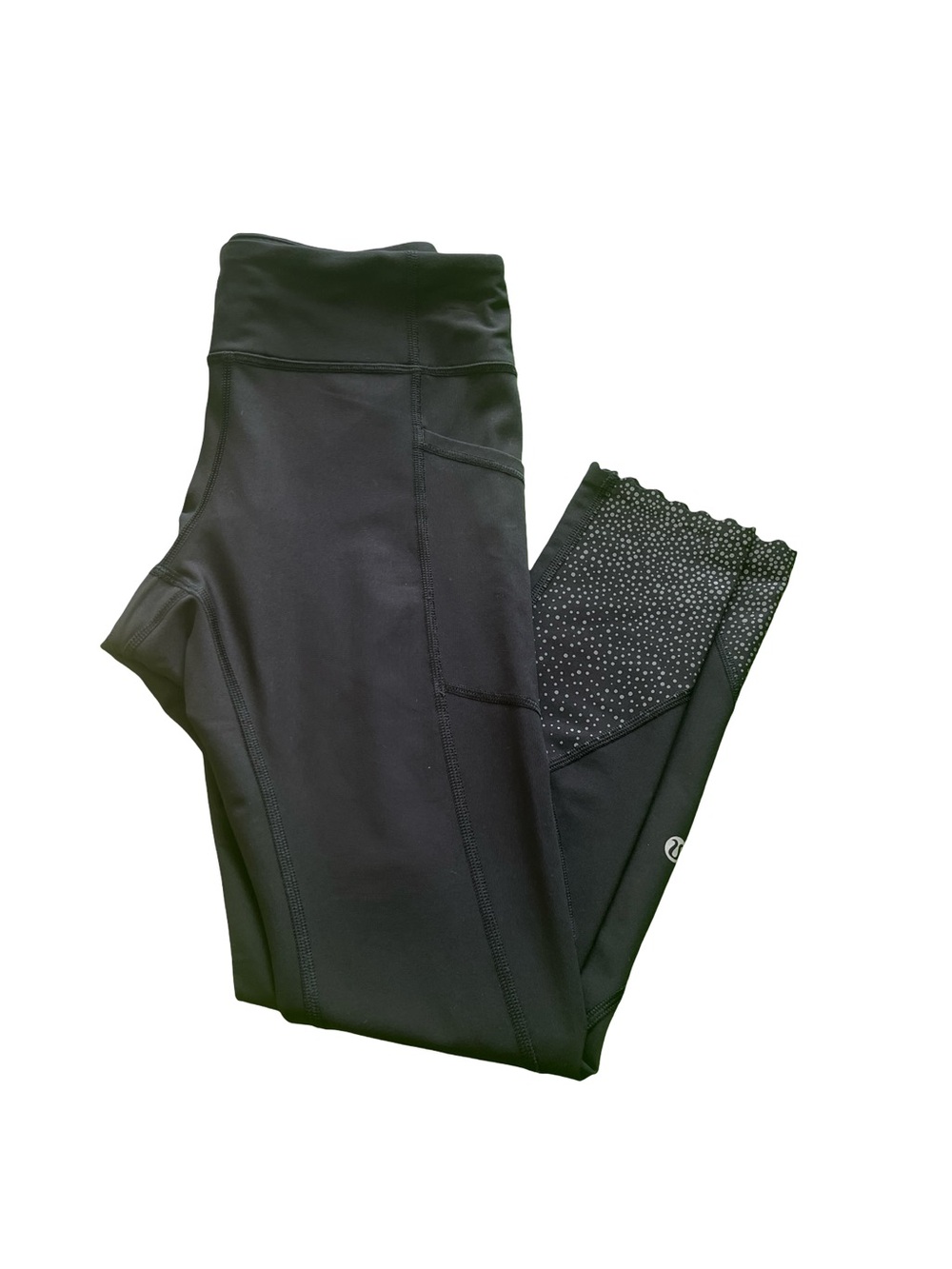 Lululemon Tight Stuff Tight II Brushed Black Athletic Workout Gym Womens Size 6